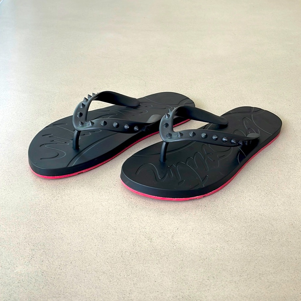 SOLD - NWT Christian Louboutin Loubi Flip Sandals - US Women’s Sz 8